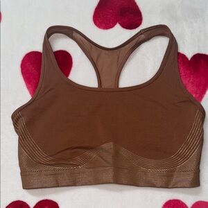Victoria’s Secret Chocolate Brown Ribbed Sports Bra with Racerback